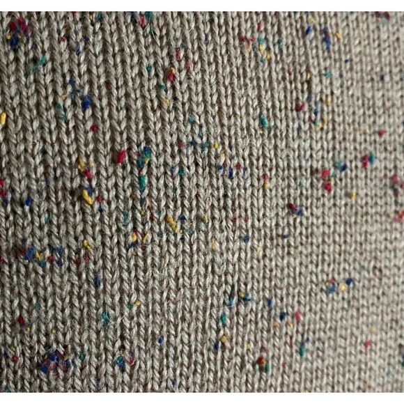 Negrini Made Italy Knit Speckled Long Sleeve V Neck Preppy Sweater Wool Blend L - Picture 7 of 7